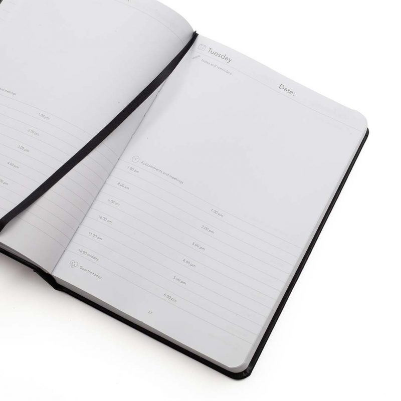Image shows the day-by-day page of the Multiplanner undated planner