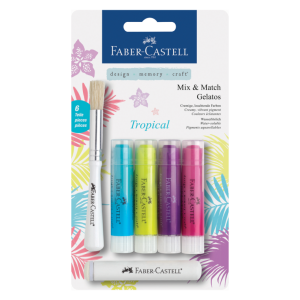 Image shows 4 Tropical Faber-Castell Gelatos