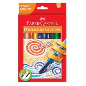 Image shows Faber-Castell Retractable wax crayons