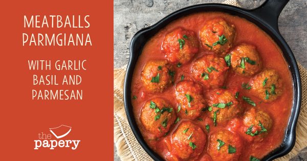 Recipe Meatballs Parmigiana with Garlic, Basil and Parmesan