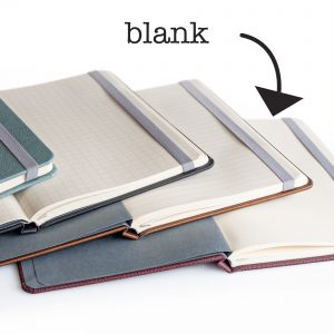 Image showing the 3 different styles of pages of the journals - dot grid, blank or lined