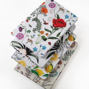 Image shows all four floral hardcover journals