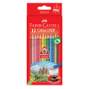 Image shows 12 packaged Faber-Castell Colour Grip Pencil Crayons