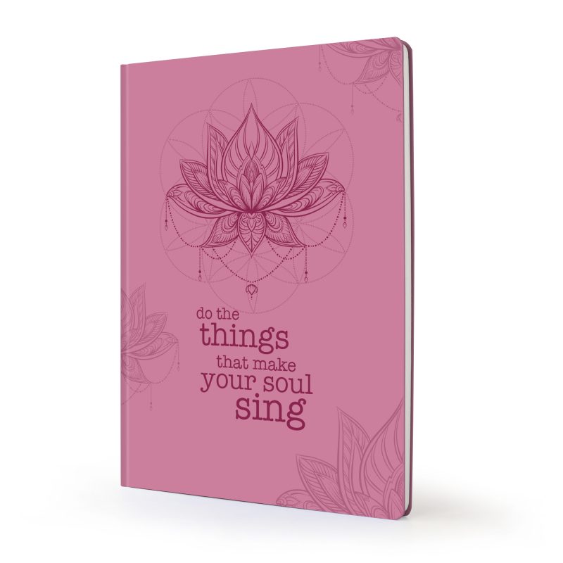 Image shows lotus pink Scribblz Journal