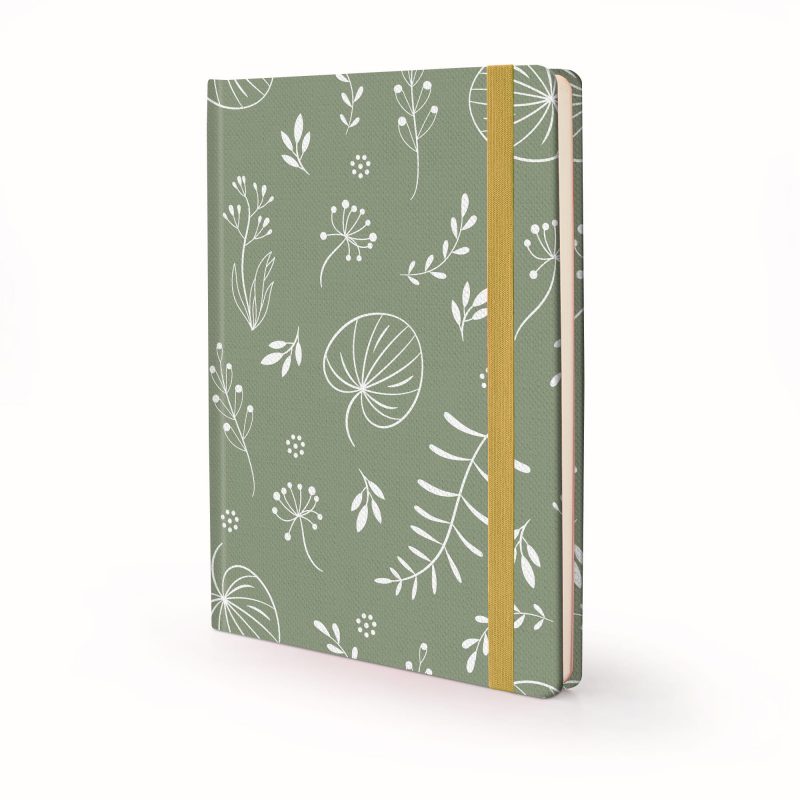 Image shows a Nature Floral Hardcover journal