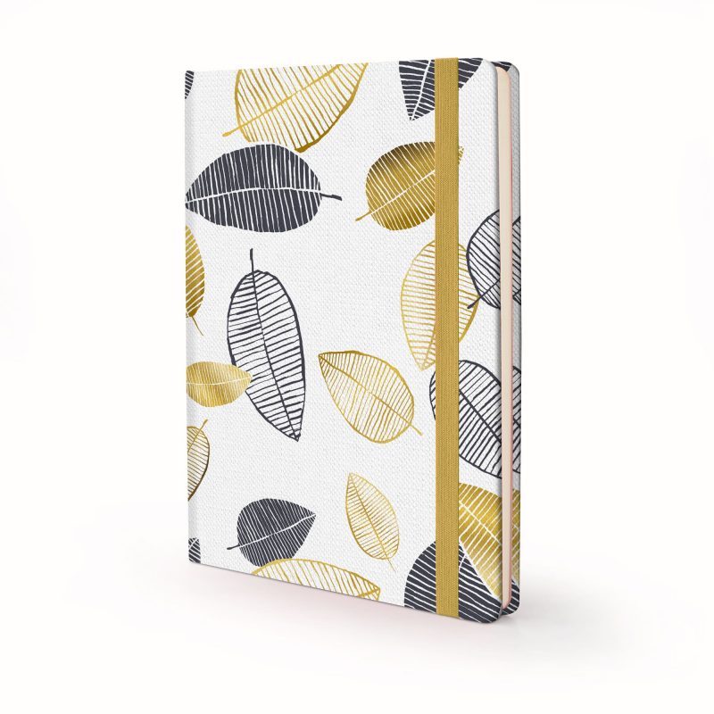 Image shows a Nature Gold Leaves Hardcover journal