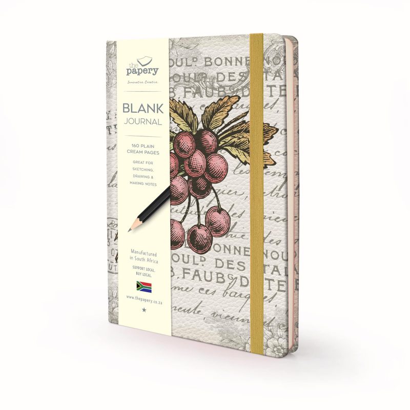 Image shows a Vintage Berry Designed Hardcover Journal