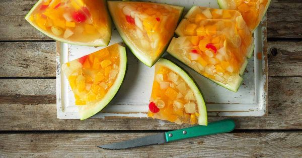 Image shows Watermelon Jelly slices