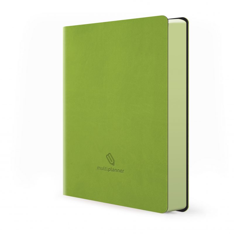 Image shows an apple green flexi MultiPlanner